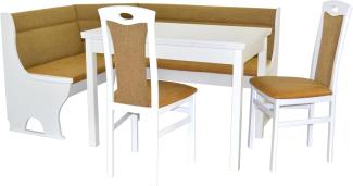 Eckbankgruppe "Linda" weiß/gelb