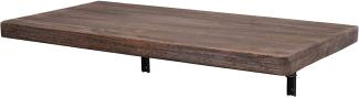 Wandtisch, shabby braun, Massivholz, klappbar, 100x50 cm