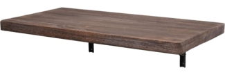 Wandtisch, shabby braun, Massivholz, klappbar, 100x50 cm