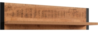 trendteam smart living - Enna - Wandboard - Mango/Schwarz - Wandregal mit Ablagefläche - (BxHxT) 110 x 28 x 23 cm - Bücherleiste im rustikalen Design