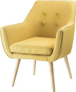 Baroni Home Sessel, Wildleder, Ockergelb, 65X65X85 cm