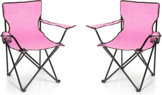 BigDean Campingstuhl 2x Faltstuhl Campingstuhl Anglerstuhl Getränkehalter Klappstuhl