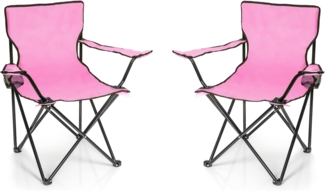 BigDean Campingstuhl 2x Faltstuhl Campingstuhl Anglerstuhl Getränkehalter Klappstuhl