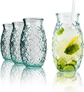 BigDean Cocktailglas Trinkgläser im Ananas-Design 700ml, Glas