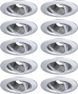 Paulmann 92116 Einbauleuchte rund 90mm 10er-Set Chrom schwenkbar