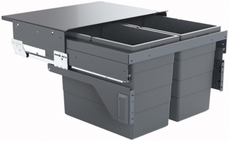 HAILO 3610841 CARGO mit 56 Liter Volumen für 60 cm Schrankbreite / Abfalltrennsystem