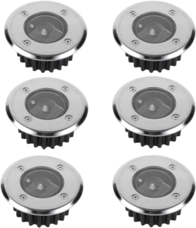 Home4Living LED Solarleuchte LED Solar Bodeneinbaustrahler Bodeneinbauleuchte Sets rund, Dämmerungssensor, inkl. LED, Solarbetrieb