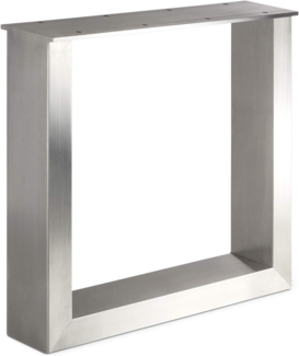 SO-TECH® Tischgestell Tischkufe TAB echt Edelstahl Profil 80 x 40 mm, bis Höhe: 720 mm und Tiefe: 800 mm