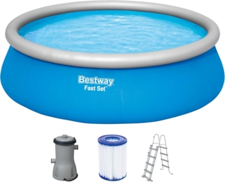 Bestway Fast Set Aufblasbarer Swimmingpool Rund 457x122 cm 93110