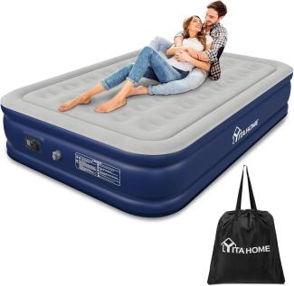 YITAHOME Luftmatratze Selbstaufblasend, Luftbett mit Integrierter Elektrischer Luftpumpe,Aufblasbare Matratze Bett mit Aufbewahrungstasche für Camping Gästebett