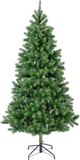 Kaemingk Künstlicher Weihnachtsbaum Everlands Künstlicher Weihnachtsbaum KENMORE FIR 210 cm, Tanne, Metallfuß, In-& Outdoor, Stecksystem, Klappmechanismus, Tannenbaum