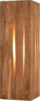 Dreieckige Wandleuchte KARUNI mit Naturholz, Höhe 30cm