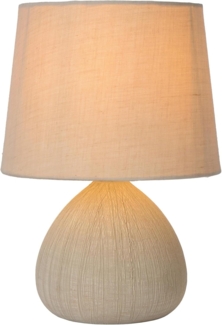 LUCIDE RAMZI - Tischlampe - Ø 18 cm - 1xE14 - Beige