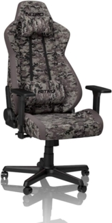 NITRO CONCEPTS S300 Gamingstuhl - Ergonomischer Bürostuhl Schreibtischstuhl Chefsessel Bürostuhl Pc Stuhl Gaming Sessel Stoffbezug Belastbarkeit 135 Kilogramm - Urban Camo