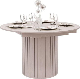 Lookway Esstisch ELODIE Runder ausziehbarer tisch 120-160 cm für das Esszimmer (1 Tisch), Breite: 120 - 160 cm