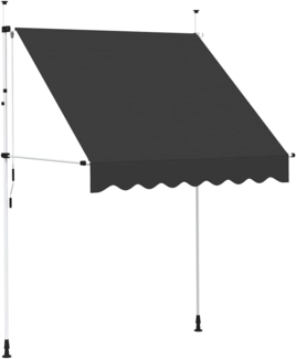 vidaXL Einziehbare Markise Handbetrieben 200 cm Anthrazit 143688