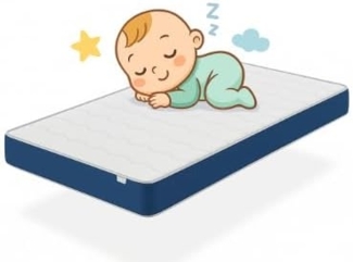 DORMISSIMO Babymatratze Baby BLEU 70X140 Höhe 14 cm Perforierter und antibakterieller Kern