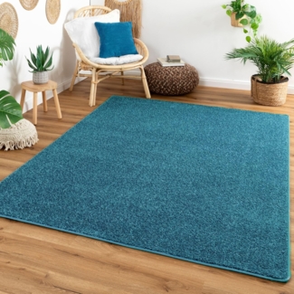 Designerteppich Cambridge, Farbe: türkis, Größe: 200x200 cm