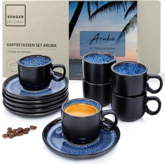 SÄNGER Espressotassen Set Aruba 12 teilig für 6 Personen