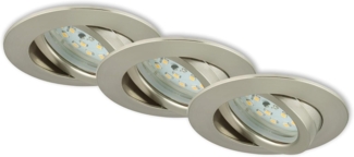 Briloner LED Einbauleuchten 3er Set Einbaustrahler Einbauspot