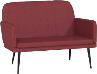vidaXL Sitzbank Weinrot 107 x 80 x 81 cm Kunstleder
