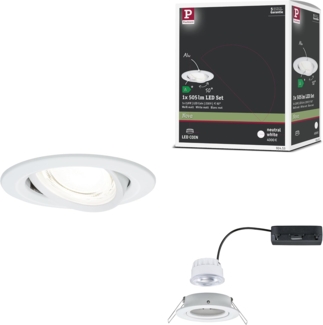 Paulmann 92453 LED Einbauleuchte Nova Coin Einzelleuchte rund 4000K Weiß