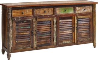 Massivmoebel24 Sideboard (Sideboard Altholz 183 x 42 x 90 mehrfarbig lackiert FABLE #17)