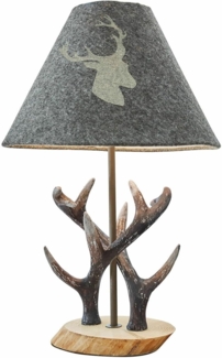 Mirabeau Tischleuchte Tischlampe Lodge grau/braun