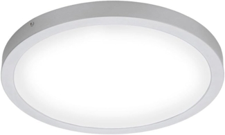 LED Deckenleuchte, Aufbaulampe, chrom, rund, D 40 cm