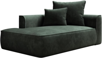 Vente-unique - Recamiere - linksseitig - Cord - Grün - PINETA