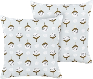 Gartenkissen 2er Set Geometrisches Muster CUNEO 45 x 45 cm Grün