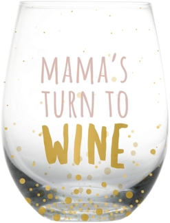 Pearhead Mamas Turn to Wine Stemless WIne Glass, Mother's Day Gifts, Large, 15 oz