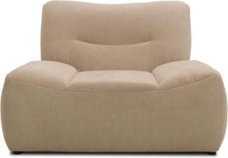 DOMO Collection Boho Loveseat, Sessel, Polstersessel im Boho-Style, Sofa, Couch, Bigsofa in beige