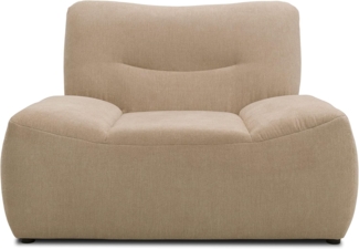 DOMO Collection Boho Loveseat, Sessel, Polstersessel im Boho-Style, Sofa, Couch, Bigsofa in beige