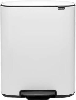 Brabantia BO Treteimer Mülleimer, Stahl, White, 60L