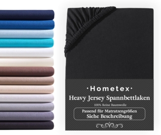 Hometex Premium Textiles Spannbettlaken Boxspringbett Spannbettlaken für hohe Matratzen, Jersey, Gummizug: rundum, Premium Qualität 160 g/m² feinster Baumwolle