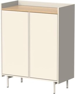 Vicco Kommode Creme 80 x 103 cm mit 6 Fächern, Velina