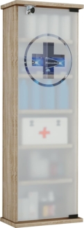 VCM Medizinschrank Gusal 916993 Sonoma-Eiche H. 92 x B. 31 x T. 18 cm