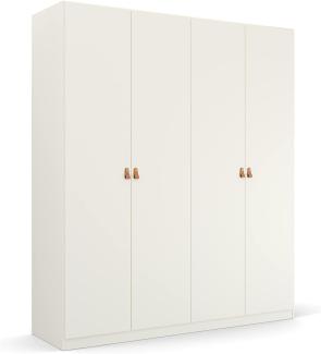 Kleiderschrank Drehtürenschrank Quadra-Spin | 4-türig | alpinweiß | 181x210 | Griff Homey