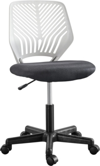 Yaheetech ergonomisch Schreibtischstuhl Bürostuhl ohne Armlehnen Drehstuhl mit Rücklehne Arbeitsstuhl höhenverstellbar 136 kg belastbar 50 x 55 x 79-92 cm Dunkelgrau