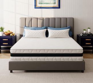 EGO HOME Matratze 160x200 cm Härtegrad H3 Taschenfederkernmatratze Höhe 23 cm Ergonomische 7 Zonen Federkernmatratze 160x200 cm mit Komfortschaum und Microfaser-Bezug für Kinder und Erwachsene