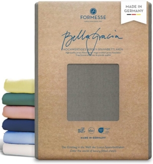 Formesse Spannbetttuch Bella Gracia La Piccola | Für Boxpring Topper 160x210-220 cm platin (0125)