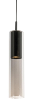 Qazqa Schienensystem-Sets Iconic lloyd, (1-tlg), GU10, Schwarz, Modern, Glas, Deckenstrahler 1-flammig
