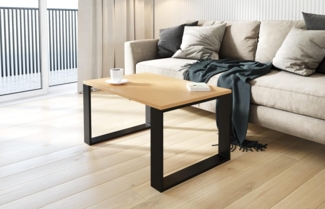 AKKE Außergewöhnlicher Couchtisch Beistelltisch für Wohnzimmer | Kaffee Tee Wohnzimmertisch Tisch | Coffee Table | Zimmer Schlafzimmer Möbel | Deko Modern Bayerische Buche 100 x 60 x 45