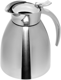 Emsa Eleganza Isolierkanne 502663 | 0,3 L Fassungsvermögen | Easy Open Verschluss | 12h heiß, 24h kalt | Edelstahl