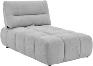 Vente-unique - Recamiere mit verstellbarer Rückenlehne - Strukturstoff - Hellgrau - APOLIU