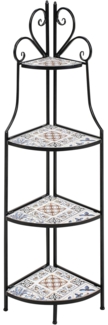 Regal FAVARA Metall 43 cm 32 cm Schwarz