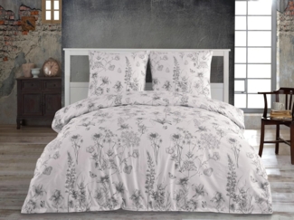 CLASS HOME COLLECTION Bettwäsche Renforce Bettwäsche Set 135x200 155x200 200x200 200x220 Blume weiß, 100% Baumwolle, 3 teilig, 100% Baumwolle, angenehmes Hautgefühl, Blumen Design, Wende