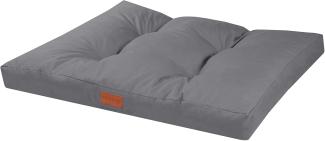 BedDog® BENNY Hundebett - komfortables dickes Kissen für Hunde und Katzen Oxford-Stoff, unifarben, modern, STEEL-GREY (grau), (L) 76 x 50 x 10 cm