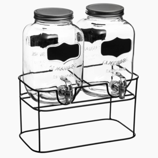 Secret de Gourmet Doppelter Getränkespender auf Ständer 4L x 2 Stück pro Set